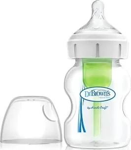 Dr. Brown's natural flow option + brede fles 150ml plastic 0+ maanden - 1f10fe2d e25e 457b a587 5c6c7cfebebc 4 5005 c - WB51600-BEX