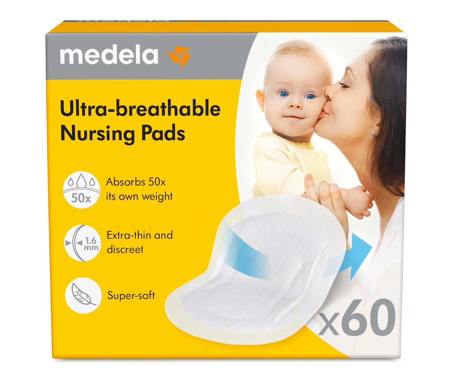 Medela ultra-ademende zoogcompressen 60 stuks - 78094113 67cd 4fee 9f79 81d77a5d430c - 101045879