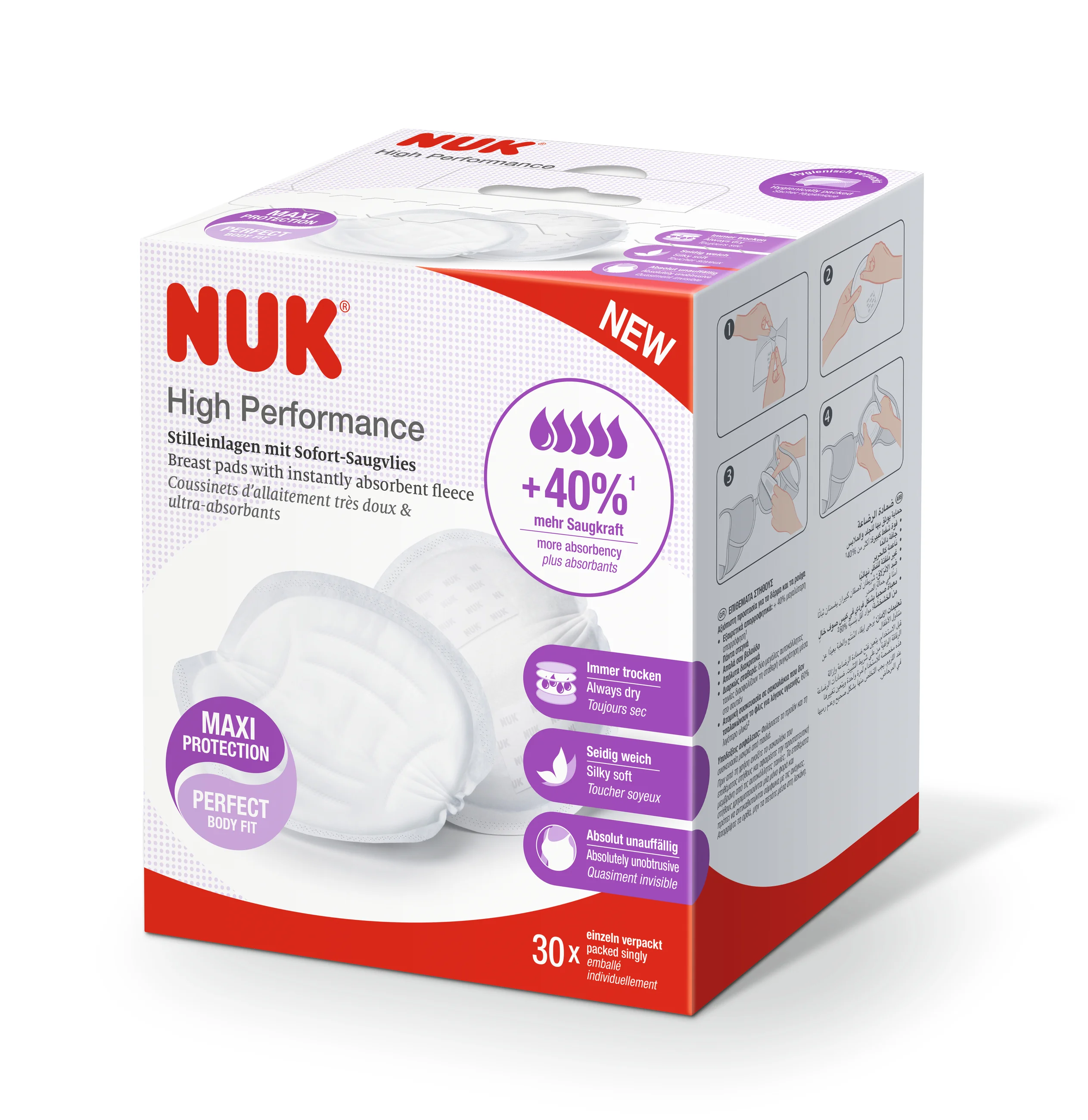 NUK zoogcompressen doos van 30 stuks
