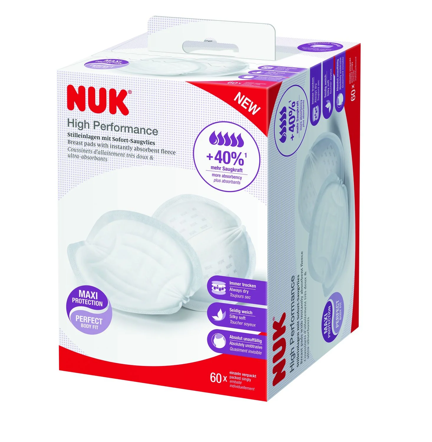 NUK zoogcompressen doos van 60 stuks
