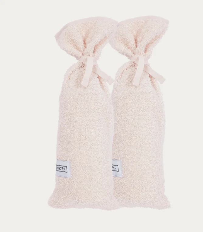 Meyco kruikzak badstof soft pink 2-pack