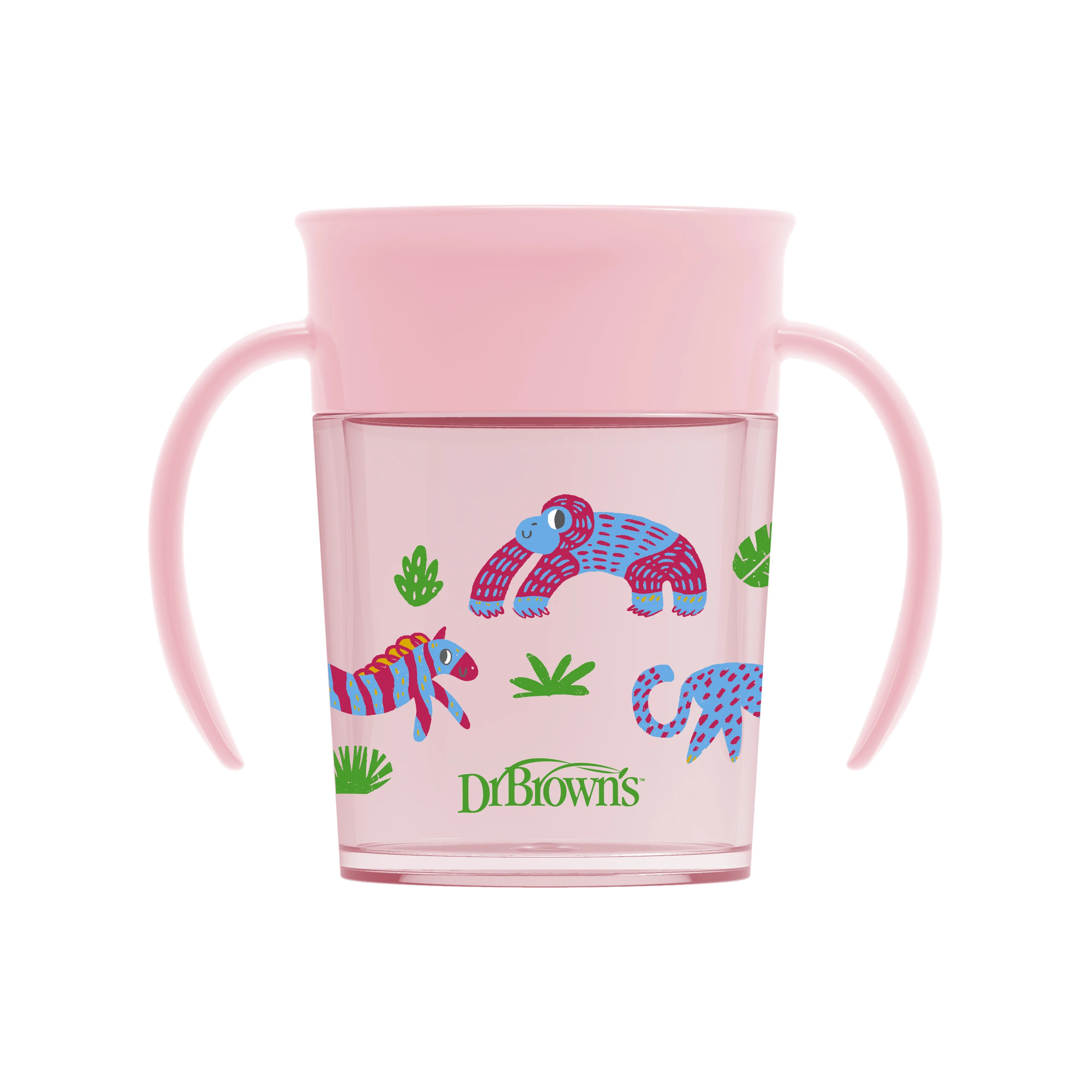 Dr. Brown's cheers 360graden cup 200ml 6+maanden - Tc71005 r1 product f cheers360 cup with handles 7oz 200ml pink 2 - TC71005
