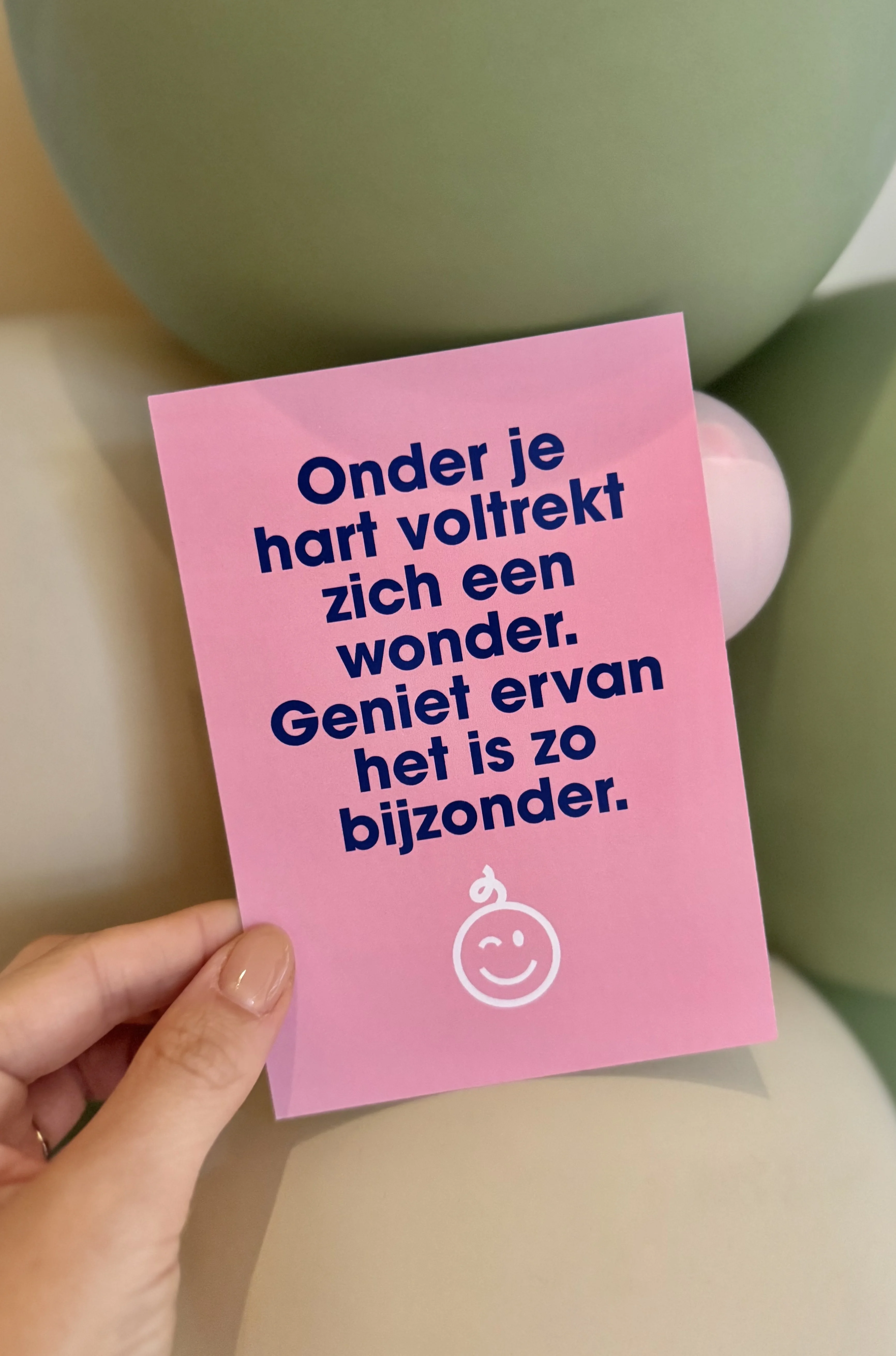 Kraamwinkel kaart 'Onder je hart'