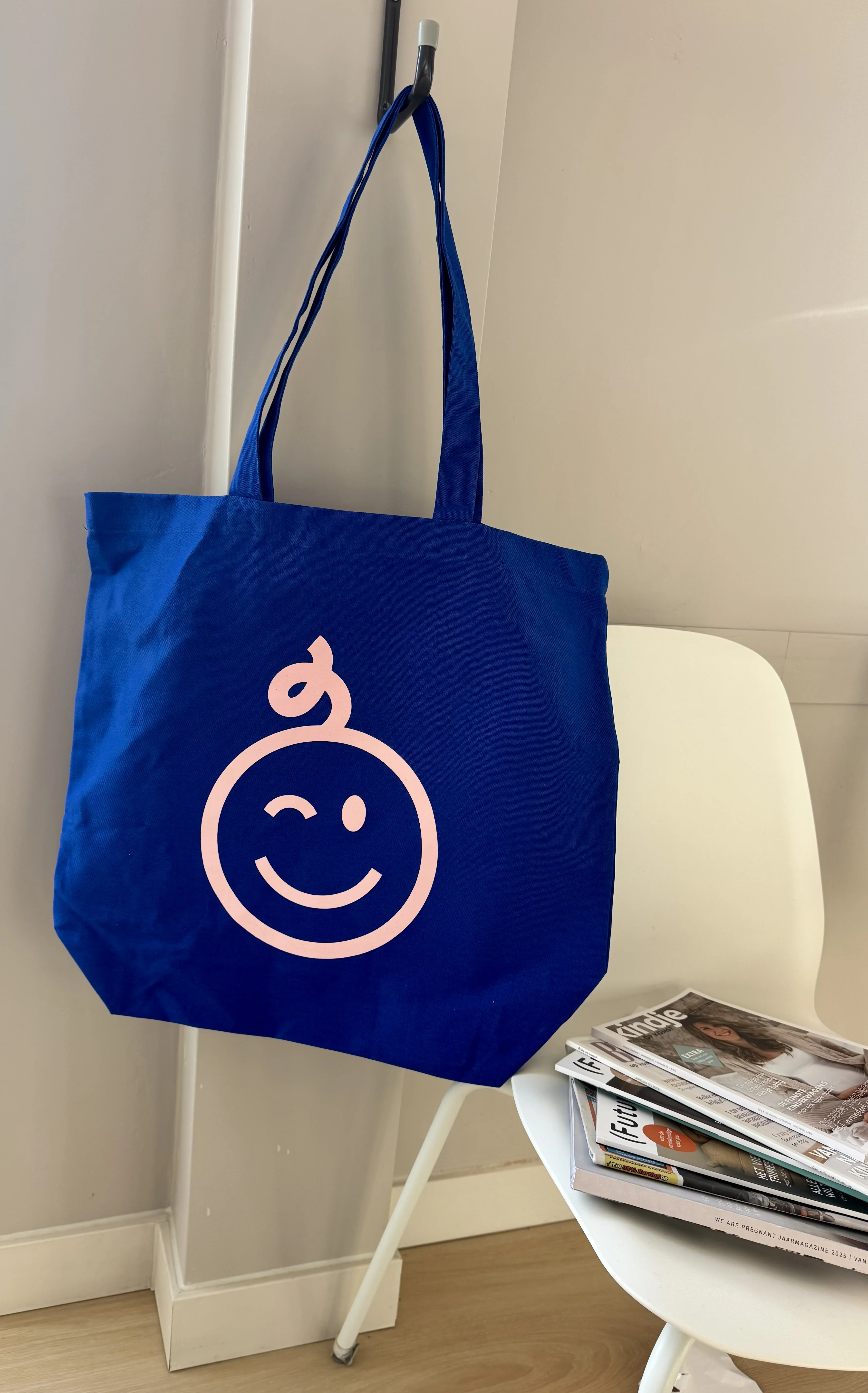 Kraamwinkel shopper 'Donkerblauw/roze baby' - Tempimageg3wifi - kwt14