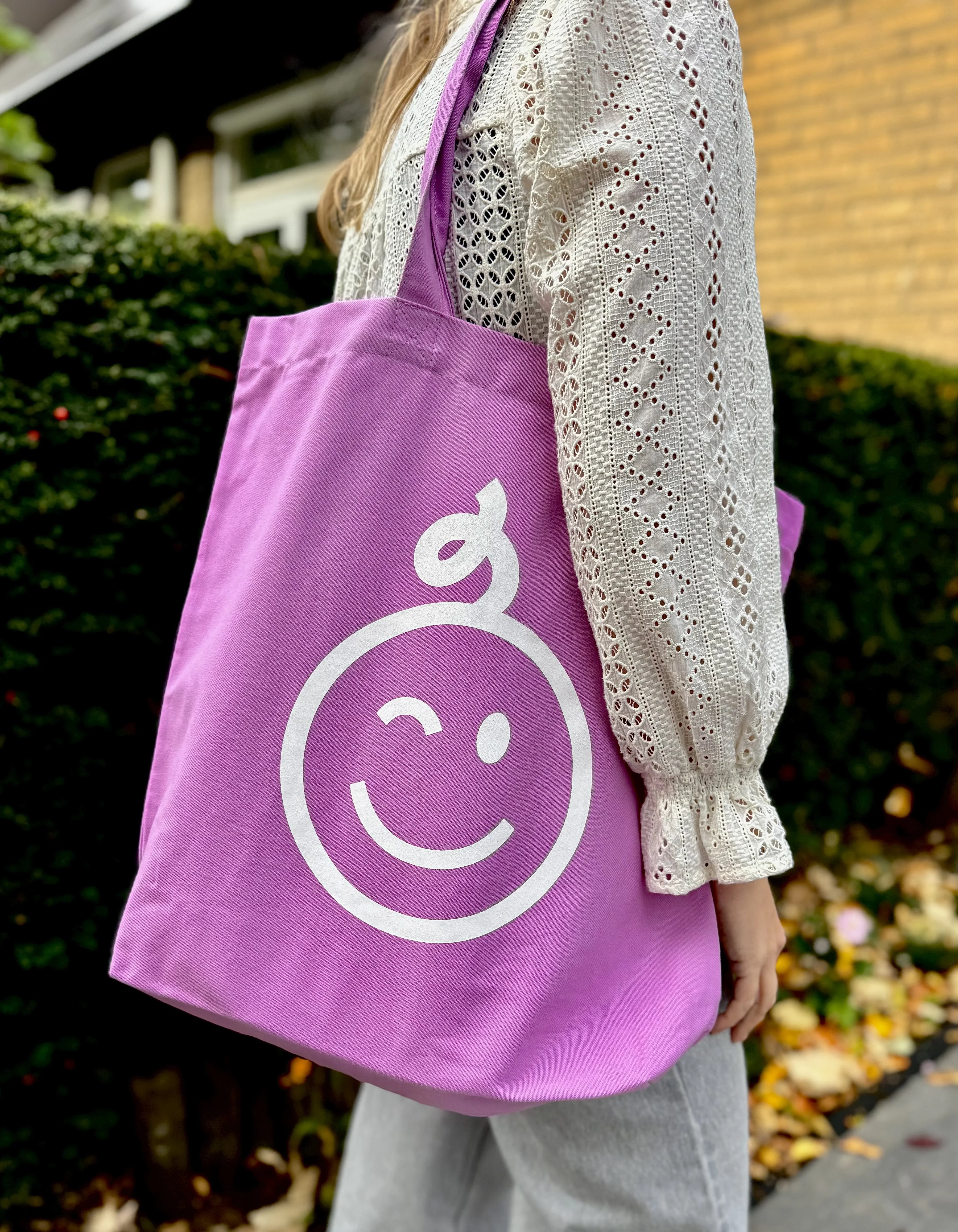 Kraamwinkel shopper 'Paars/witte baby' - Tempimagekhjimh - kwt03