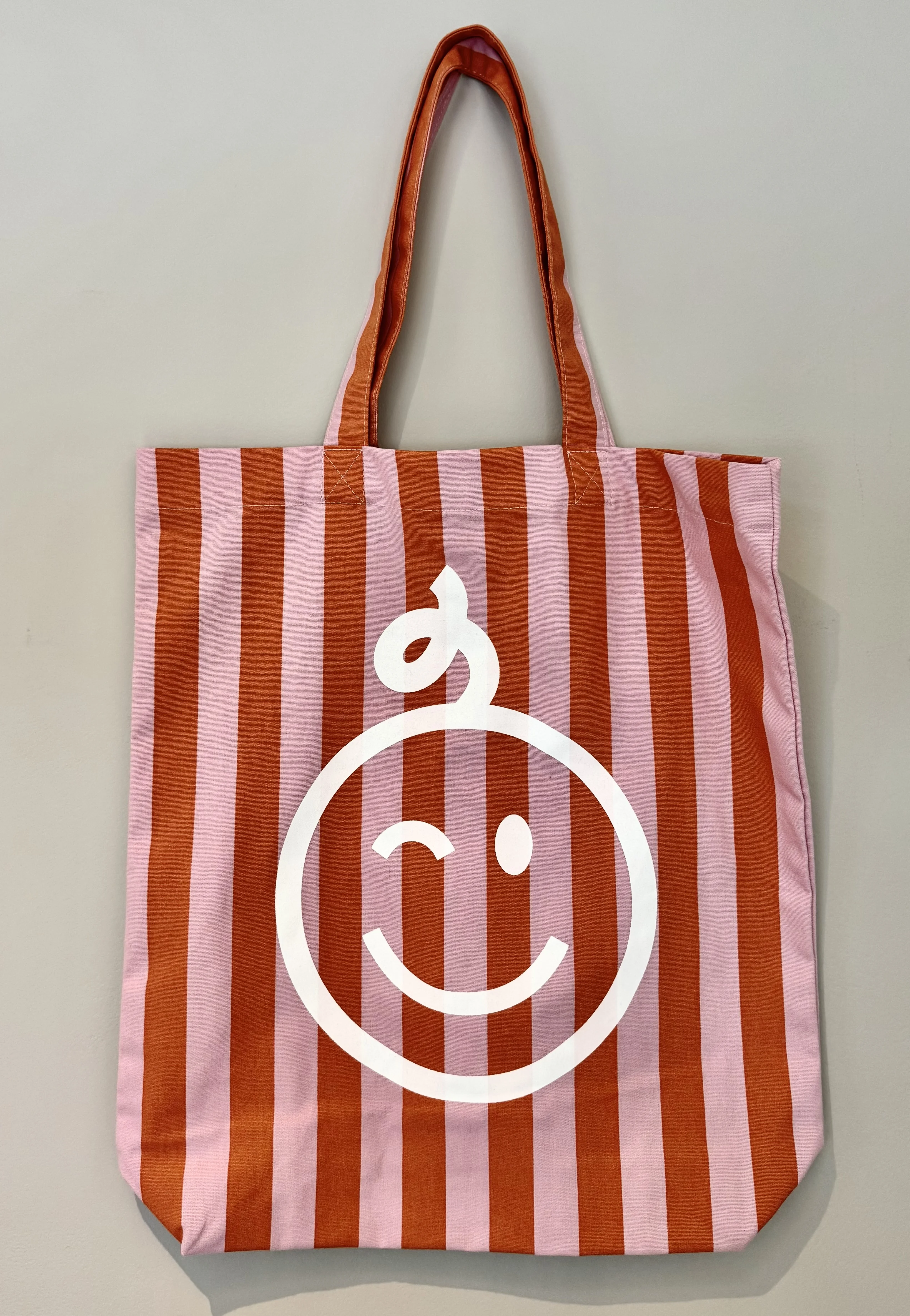 Kraamwinkel shopper 'Roze/oranje gestreept' - Tempimagetp7kqy - kwt12