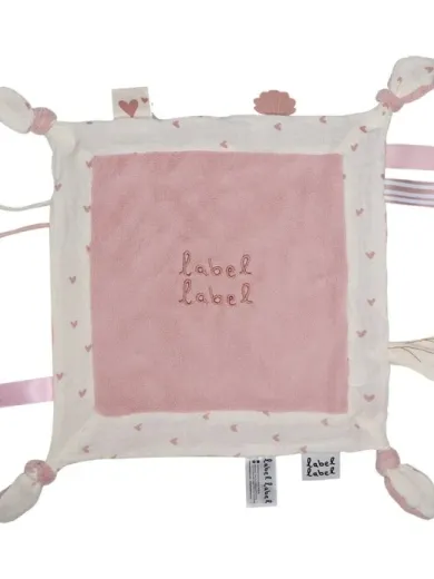Label Label knuffeldoekje roze hartjes - 19ae2b71 1cd3 4b09 a6de 5e614341827b - LLkd1