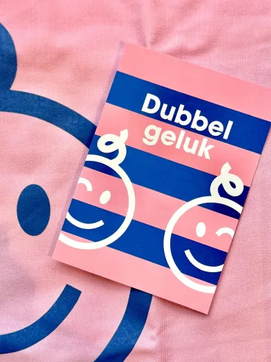 Kraamwinkel kaart 'Dubbel geluk' - D9a14bfe c6a3 4a3e 98c1 7c460971bbea - kwk03