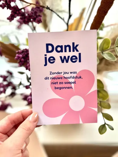Kraamwinkel kaart 'Dank je wel' - Ea5159f7 3524 41e8 a634 11955c4517f5 - kwk08