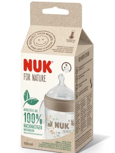 NUK nature fles 0-6 maanden beige 150ml - Nu 10215367 4008600419600 2 - 4008600419600