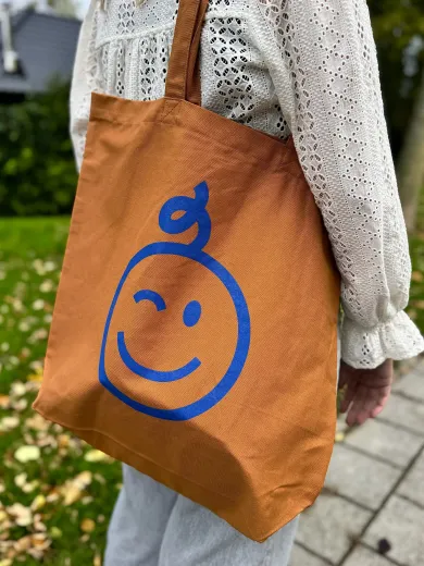 Kraamwinkel shopper 'Bruin/blauwe baby' - Tempimagelkohpt - kwt09