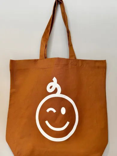 Kraamwinkel shopper 'Bruin/witte baby' - Tempimageqwy27x - kwt10