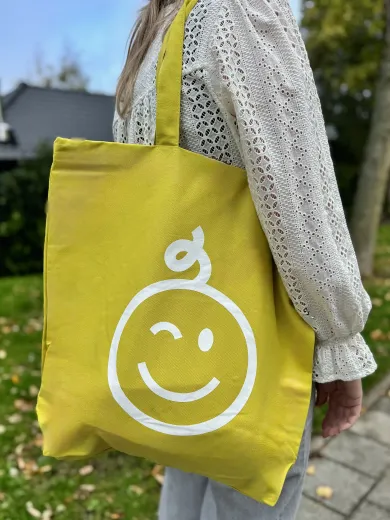 Kraamwinkel shopper 'Lime/witte baby' - Tempimagetuoivh - kwt05