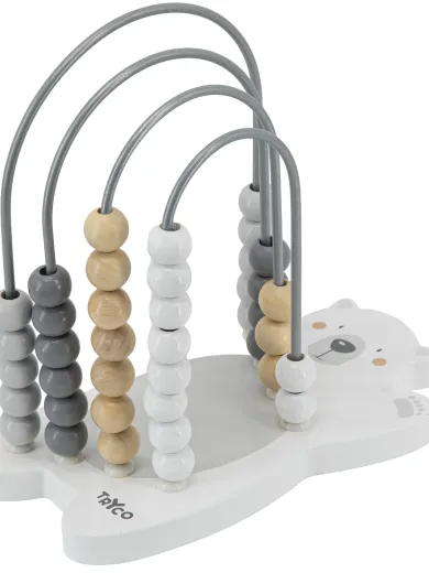 Tryco houten ijsbeer spiraal telraam - Tr 353002 tryco wooden polar bear abacus 01 3 - 8720289395971
