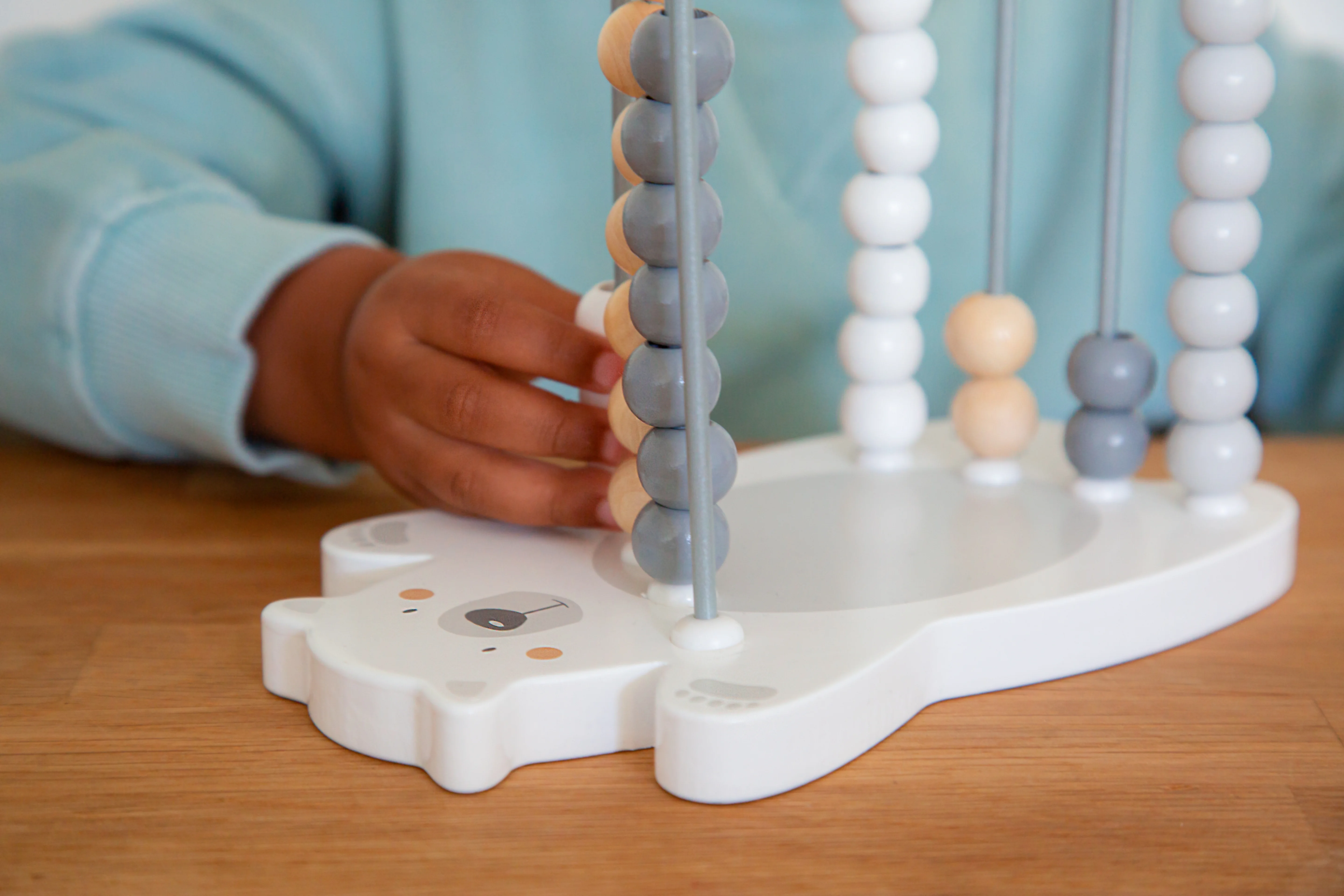 Tryco houten ijsbeer spiraal telraam - Tr 353002 tryco wooden polar bear abacus 01 5 - 8720289395971