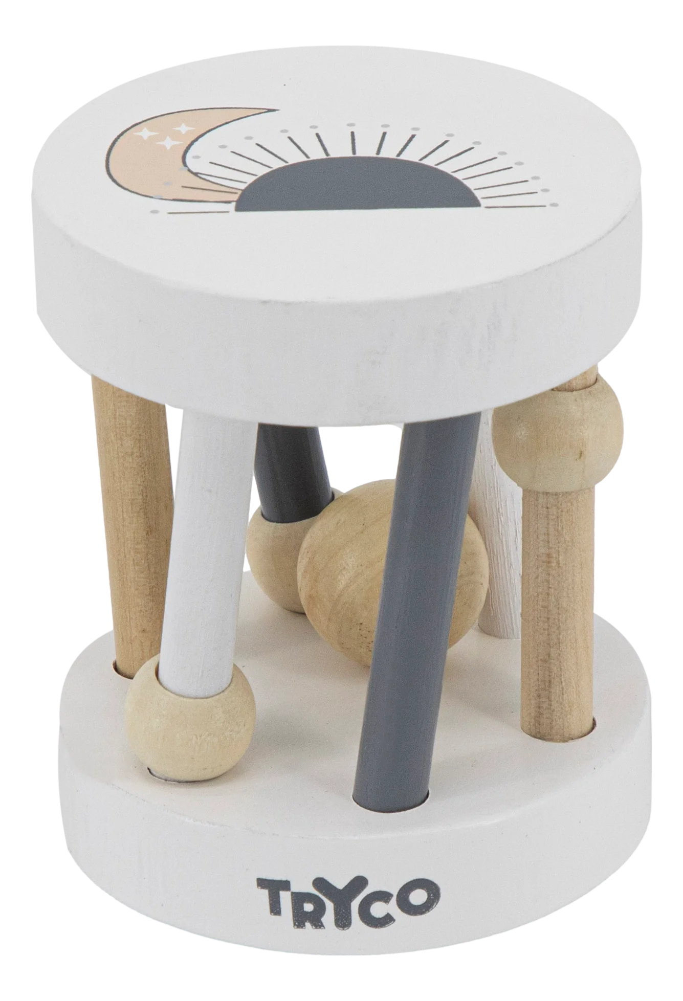 Tryco houten rammelaar roller
